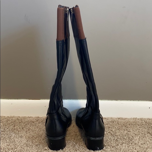 Back and tan tall boots - Picture 3 of 3